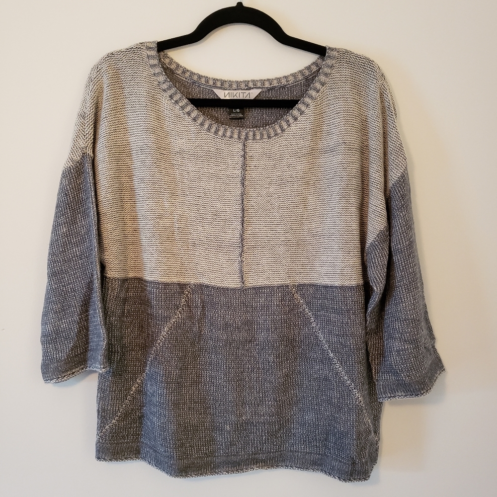 Nikita Knit Gray Sweater Top